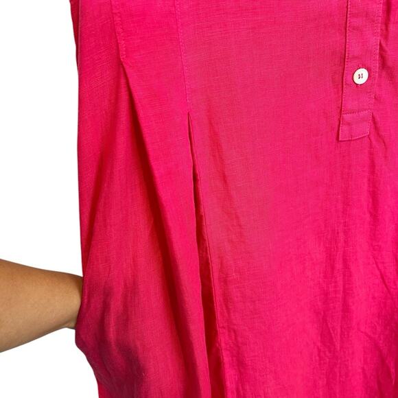 Rosso35 linen oversized dress with pockets - Picture 6 of 13